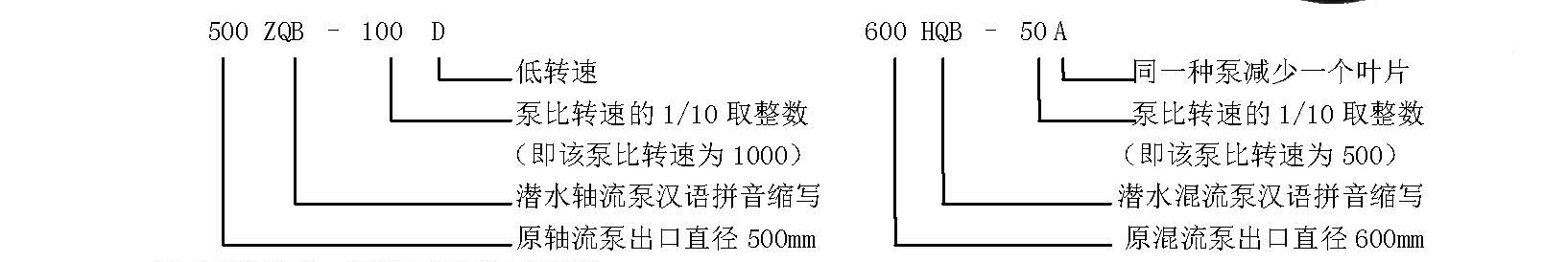<strong><strong><strong><strong><strong><strong><strong><strong><strong><strong><strong><strong><strong><strong><strong>潛水軸(zhóu)流泵(bèng)、混流泵(bèng)</strong></strong></strong></strong></strong></strong></strong></strong></strong></strong></strong></strong></strong></strong></strong>型(xíng)号說明